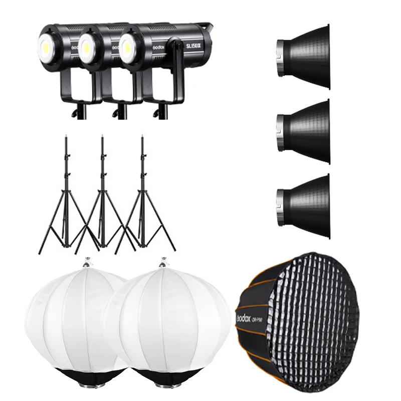 GODOX SL150W Studio Photography Frequently Illuminated Professional Photography Studio Lighting Kit