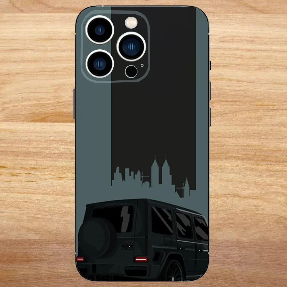AMG Car G63 M-Mercedes Funda de teléfono para iPhone 16,15,14,13,12,11, Mini,Pro,SE,MAX Funda blanca mate a prueba de golpes
