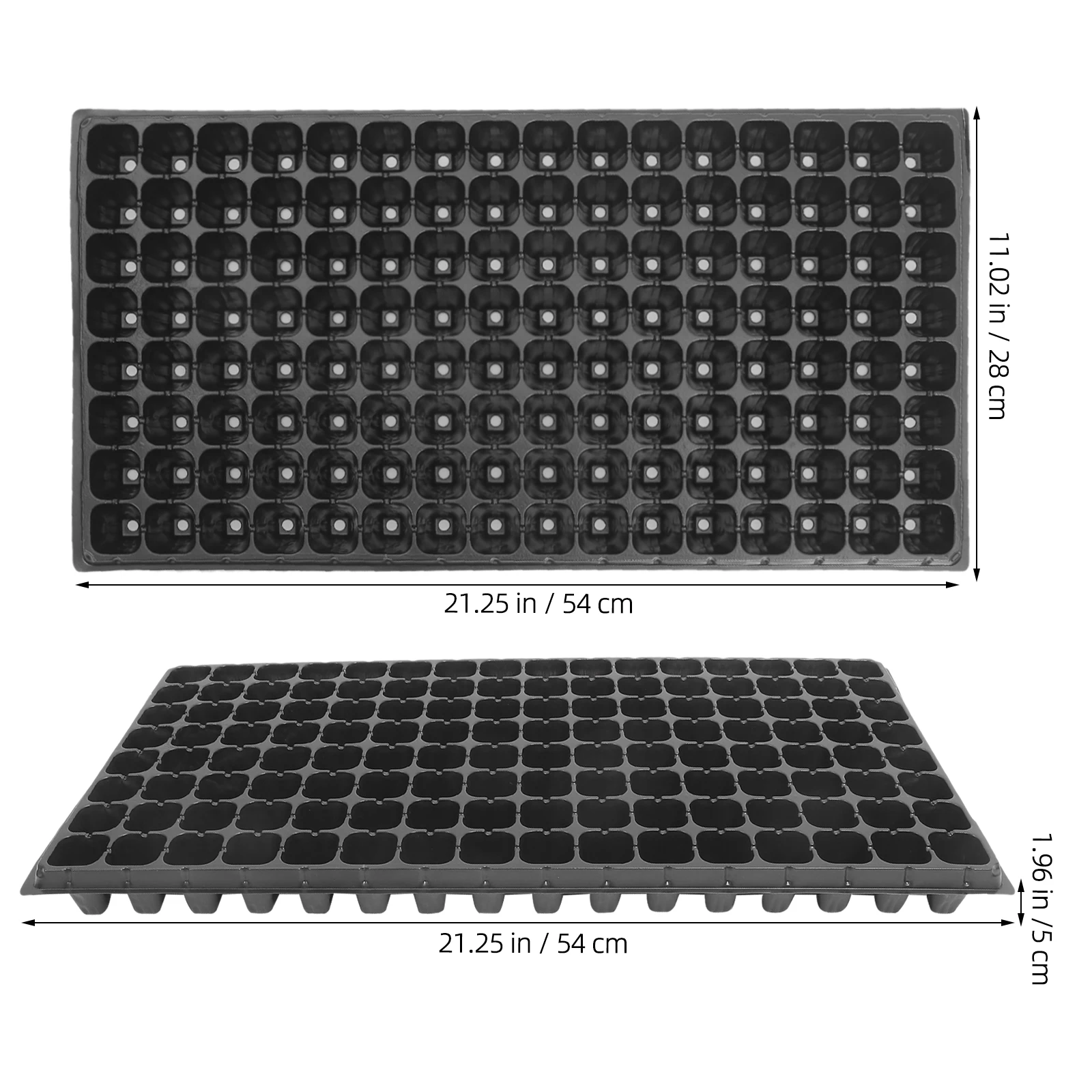 

128 Holes Seedling Trays Plastic Sprouter Lightweight Ventilated Garden Growing Container Promotes Growth Black