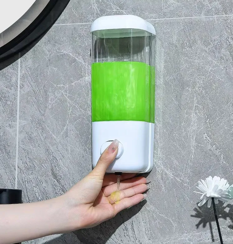 

500/1000ML Hand Soap Shampoo Dispenser Wall Mount Hand Sanitizer Wall Hanger Press Dispenser Containers for Bathroom Washroom