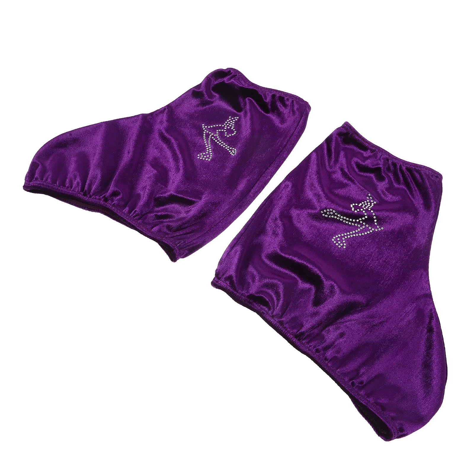 

1Pair Polyester Ice Skate Boot Covers Elastic Skating Protectors Portable Washable Protective Accessories Roller Skate Covers