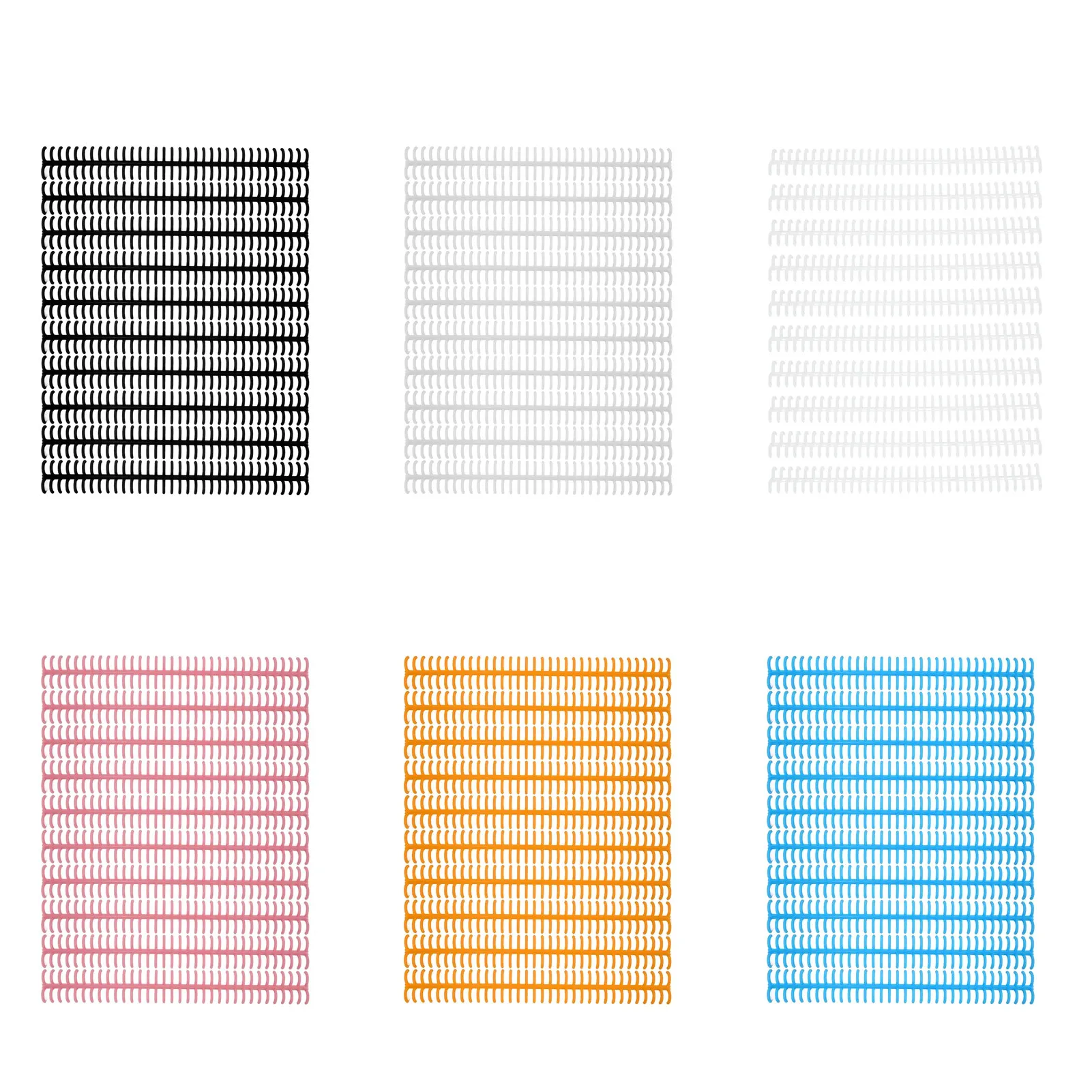 34 Hole Binding Spine Plastic Split Loose Leaf Rings Detachable Binding Loop 12mm Diameter Plastic Split Binding Rings
