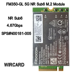 HPラップトップ用FM350-GL nrサブ6 m.2モジュール、sps # N00181-005、5g lte、wcdma、4x4、mimo gnss