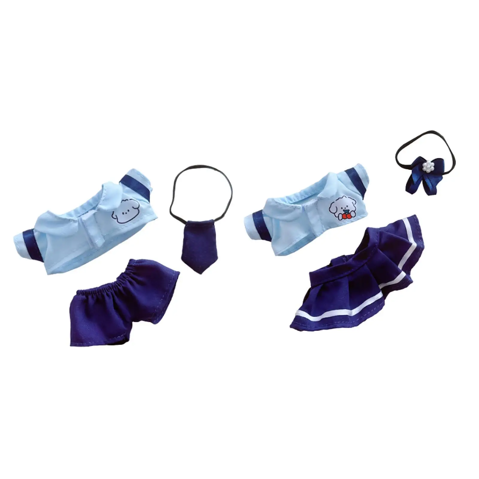 

Pendant Doll Clothes Uniform Set Doll Clothes Doll Outfit for 15cm Pendant Doll