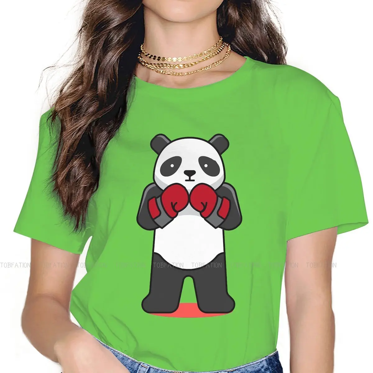 Panda TShirt for Woman Girl 5XL The Winning Boxer Basic Summer Sweatshirts T Shirt Novelty Loose