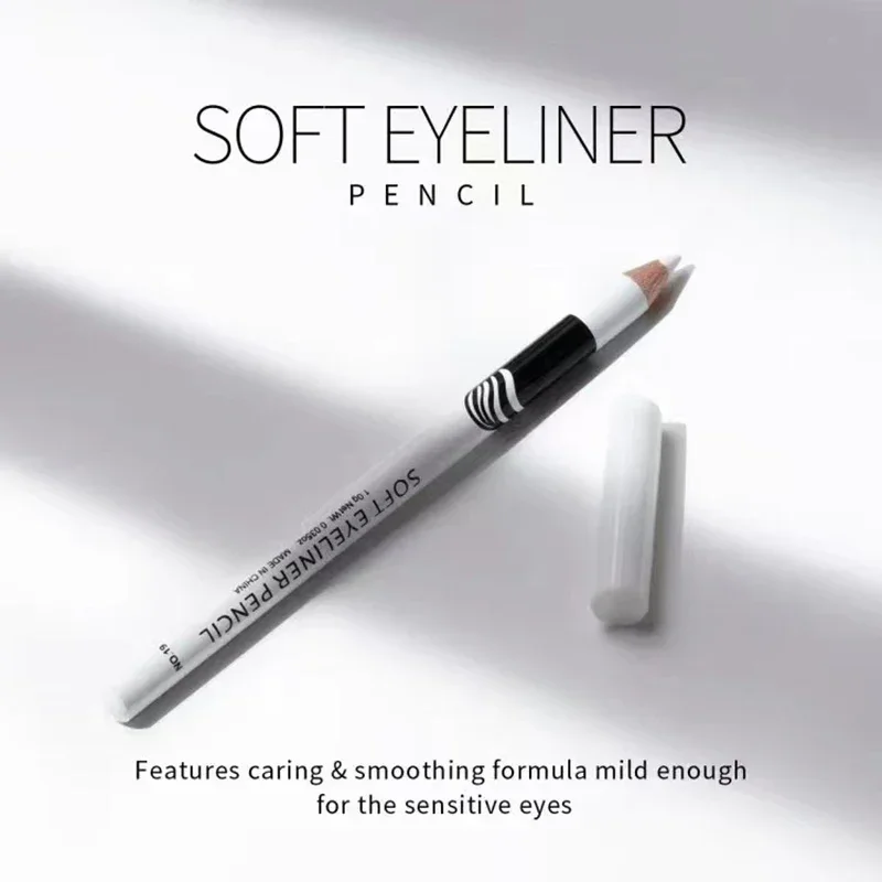 12pcs/box MENOW White Eyeliner Pencil Waterproof Lying Silkworm Brighten Eye Liner Pen Semi-Permanent Makeup Tattoo Accessories