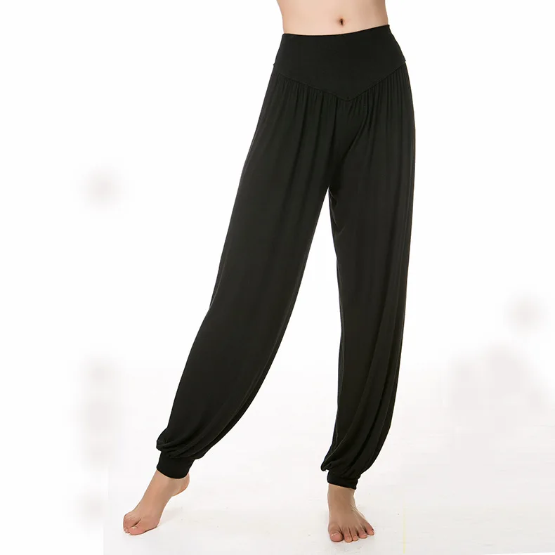 Pantalones deportivos largos de Modal para mujer, bombachos casuales sueltos, suaves, sólidos, Fitness, Yoga, ocio, baile, nuevo