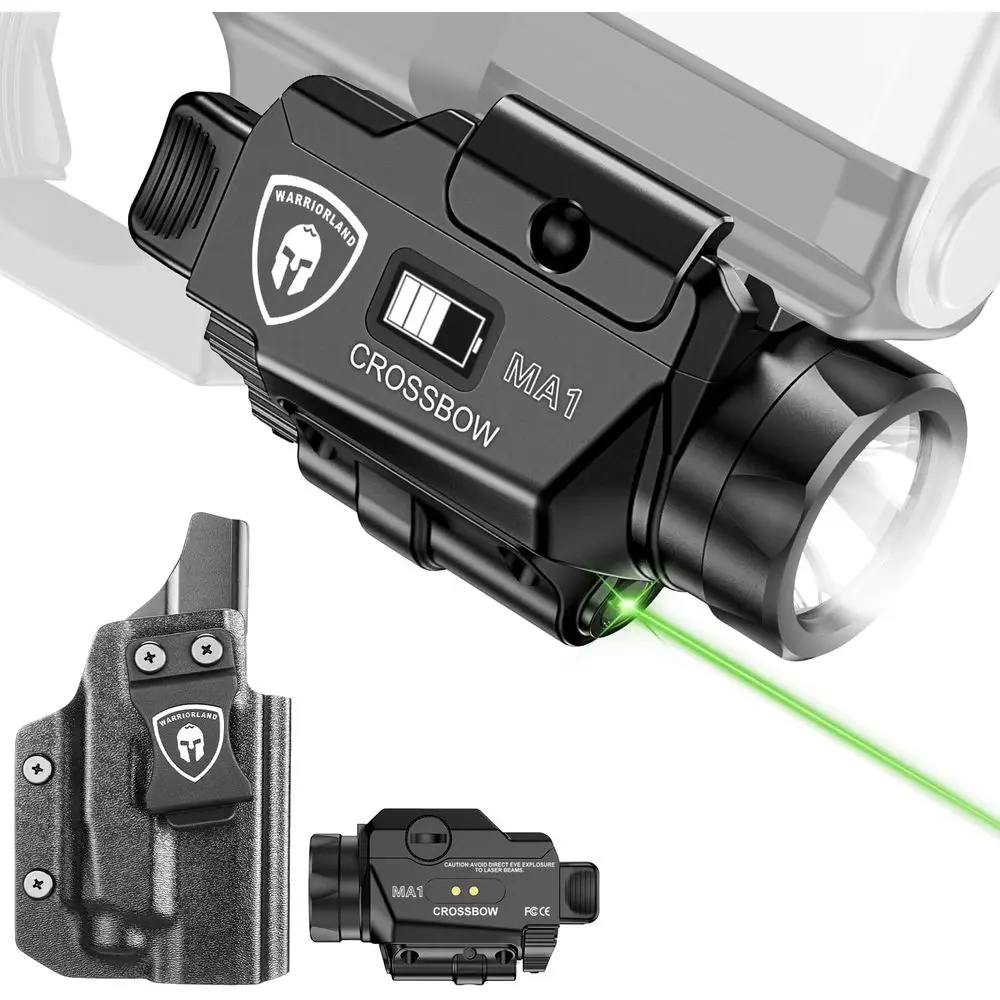 

Unil Light Laser Combo with P320 Compact M18 Holster, Green Beam & LED Tactical Light, USB Rechargeable lashlight-Sn Displays Ba