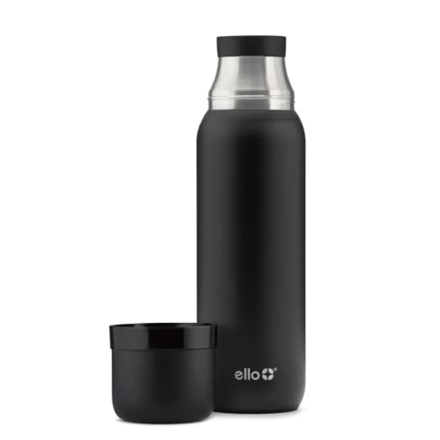 

Therma 32oz Insulated Stainless Steel Thermos for Hot and Cold Beverages with Leak Proof Lid and Built-in Cup, Triple Wall Insu