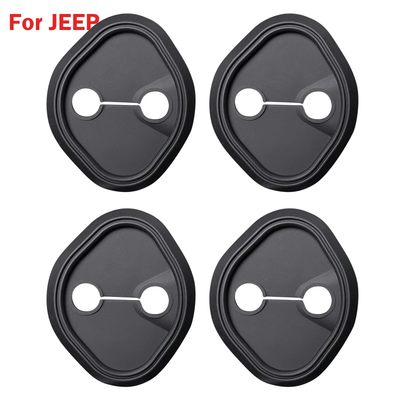 4PCS Car Door Lock Buckle Silicone Cover Protection For Jeep Grand Cherokee Compass Patriot Renegade Grand Commander Accessorie