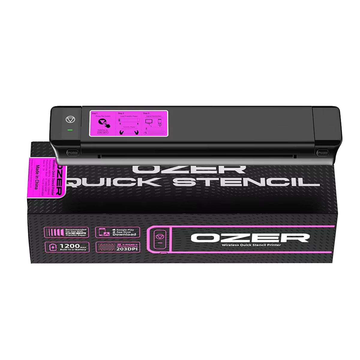 OZER M08Pro ワイヤレスタトゥー転写ステンシルプリンター サーマル