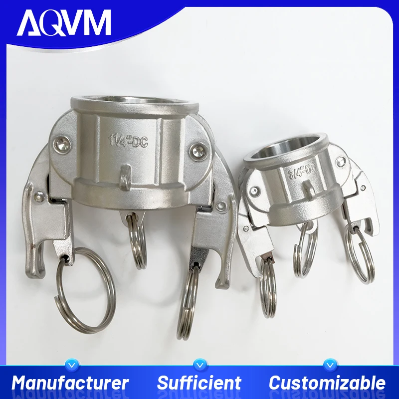 Automatic Locking Safety Stainless Steel Camlock Coupling Type DC Homebrew Quick Coupling Adapter Camlock Groove Fittings