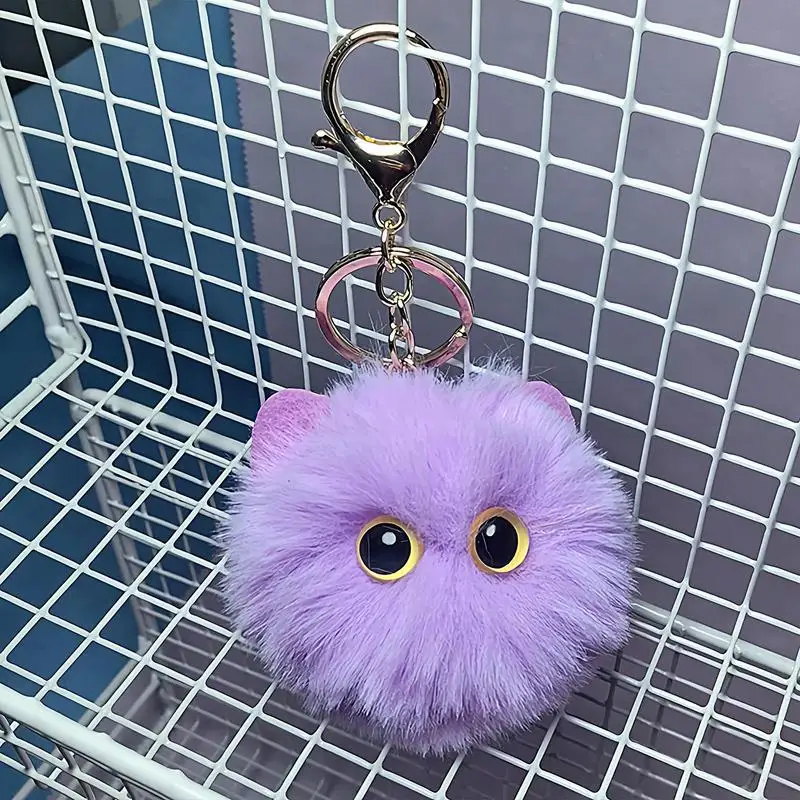 Portachiavi in peluche con gatto carino Portachiavi con animali morbidi Ciondolo per ragazze Borsa da donna Portachiavi decorativi per borsa da viaggio per zaino da viaggio scolastico
