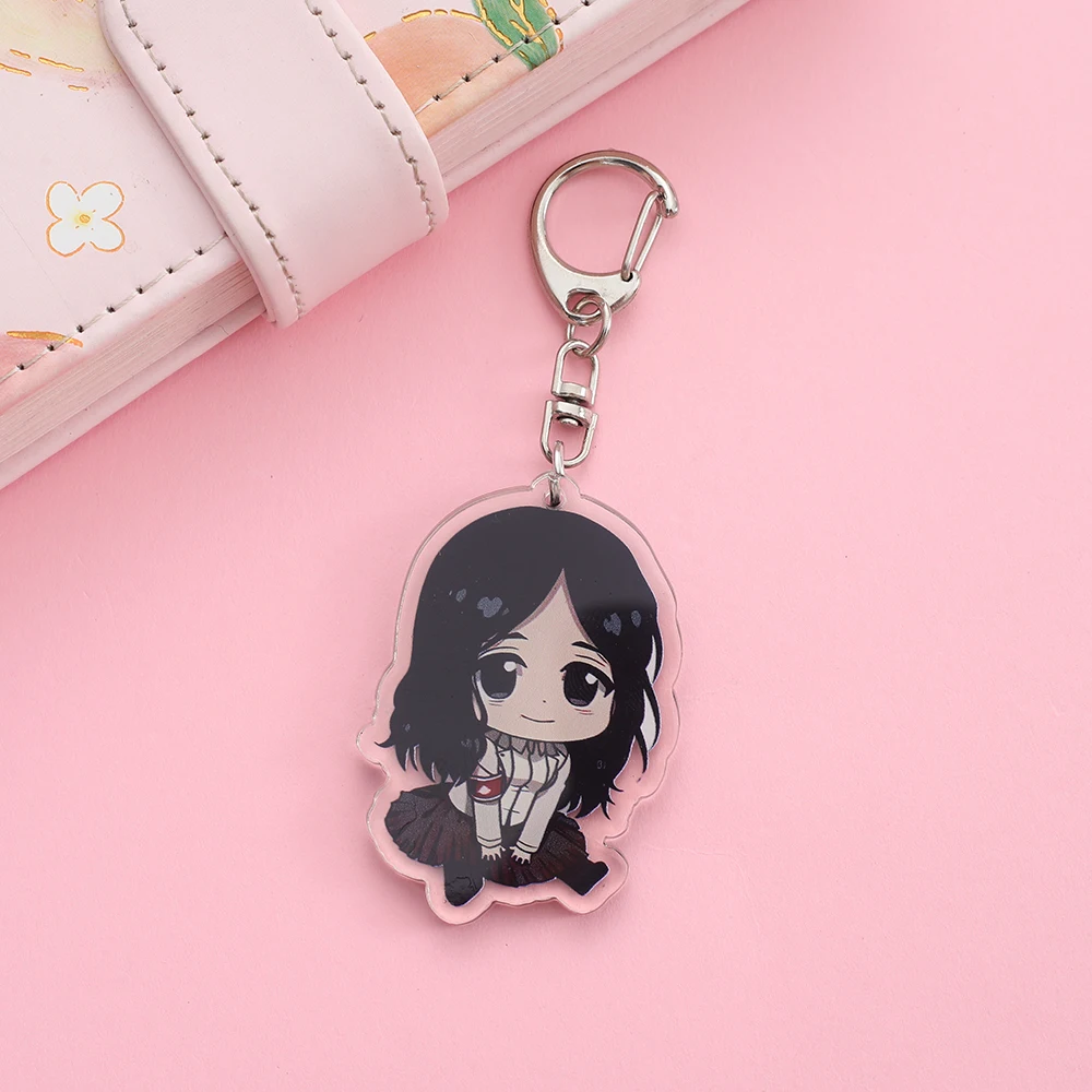 Cartoon Anime Lilo Eren Yeager Stitch Pendant Keychains Holder Car Key Chain Key Ring Mobile Phone Bag Hanging Jewelry Gifts