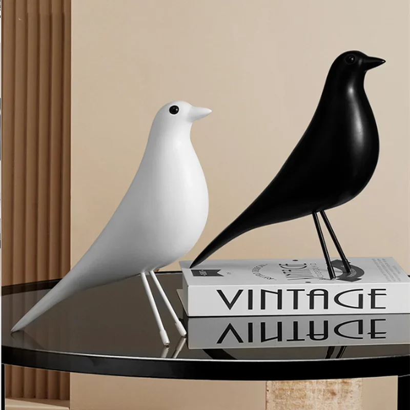 Adorno de pájaro de resina, accesorios de decoración para el hogar, chucherías, exhibición, decoración artesanal, estatua, figuritas, escultura