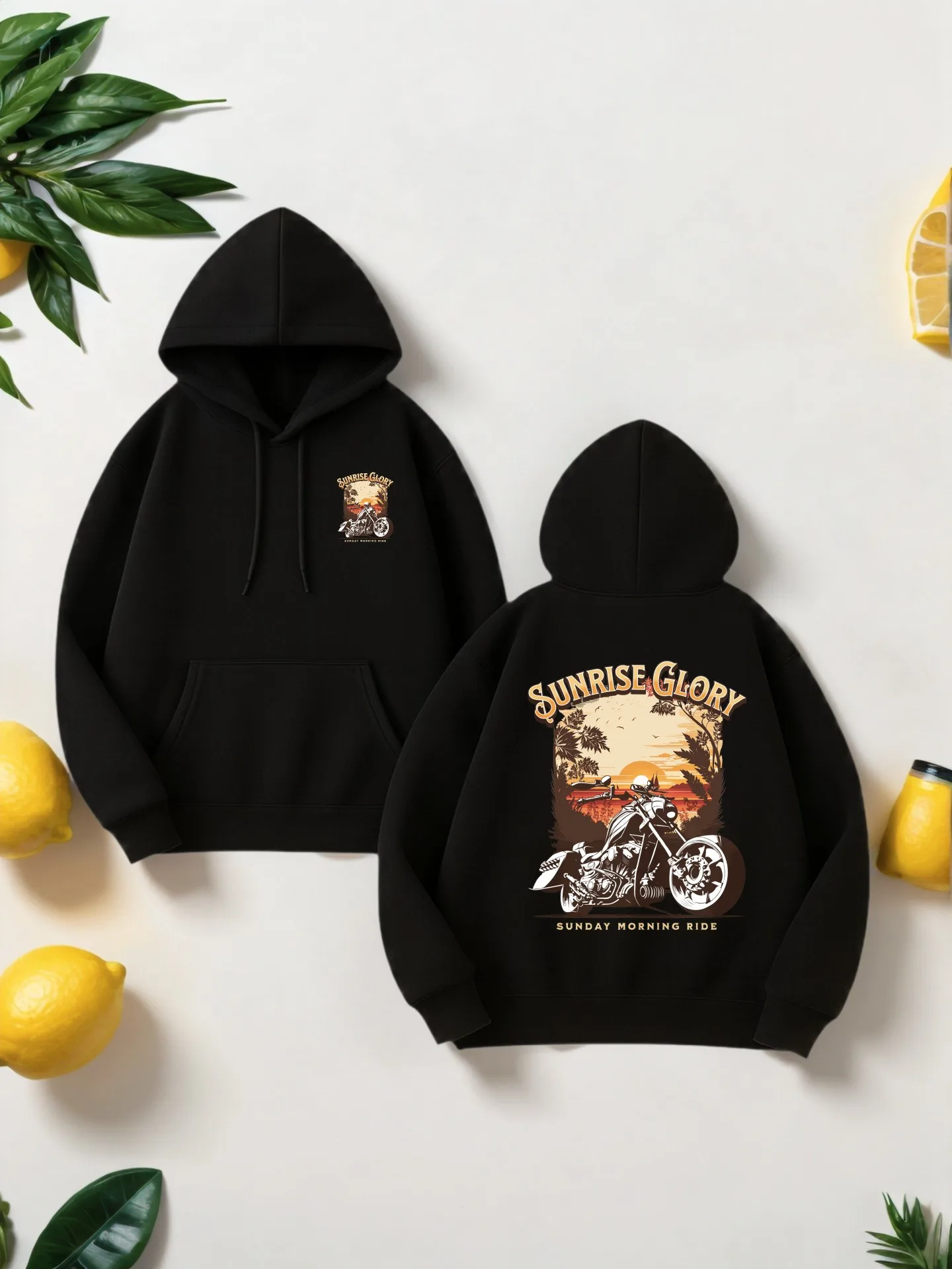 

Мужская толстовка с рисунком, мотоциклетный пуловер с принтом, повседневная уличная одежда, на флисовой подкладке, для молодых мужчин, осенние наряды