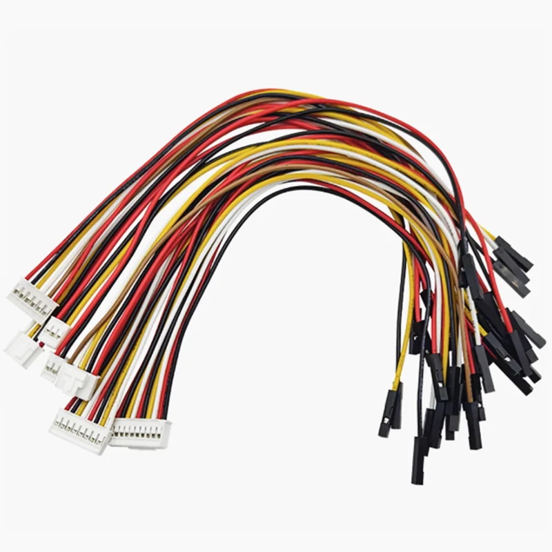 5pcs/lot HY2.0MM to DuPont 2. 54mm-1P Cable Connection/Terminal Wire Long 20cm DuPont Wire 2p 3p 4p 5p-12p