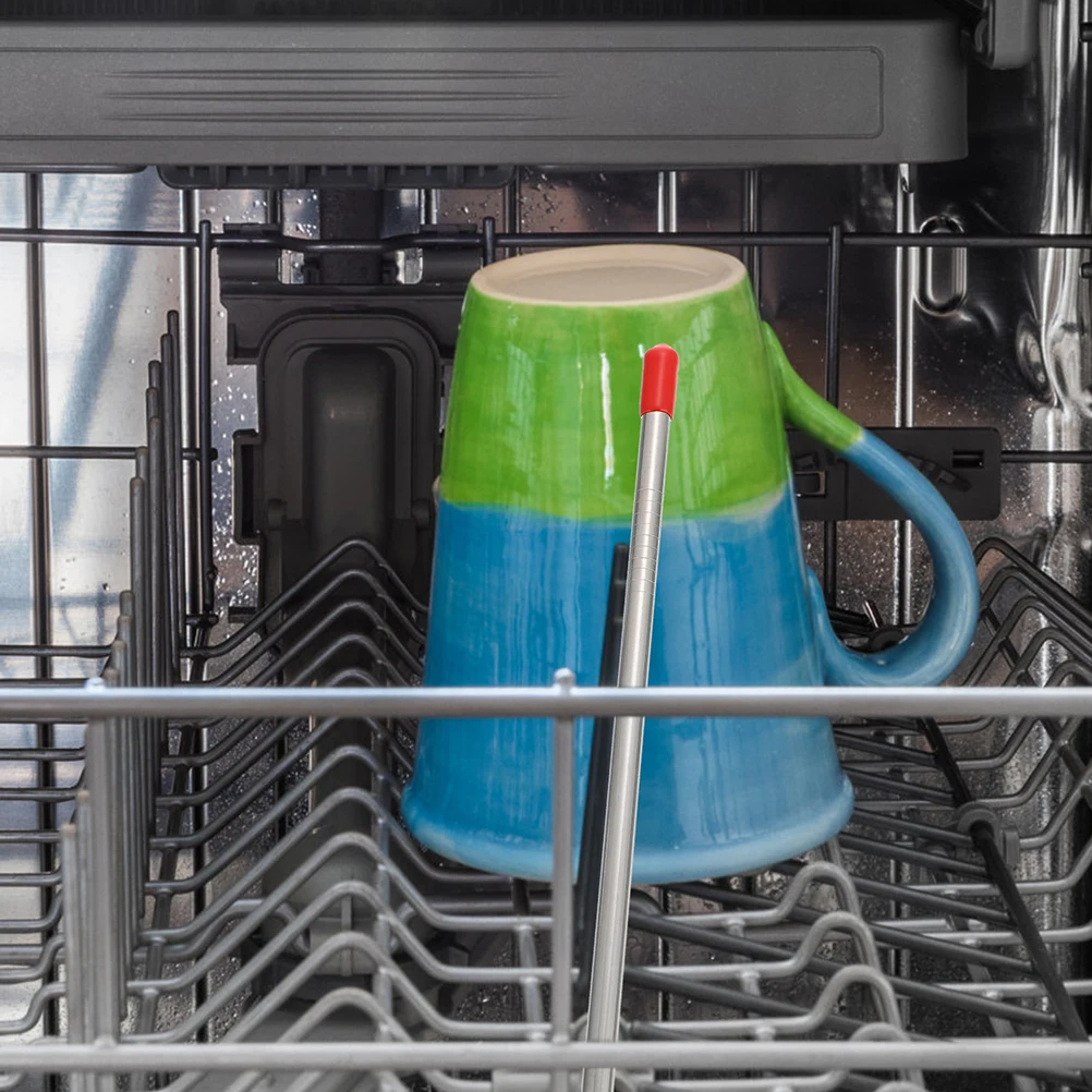 

6 Pcs Stainless Steel Dishwasher Draining Racks Inserts Sticks Bottle Holders Space Saving Easy Installation Compatible