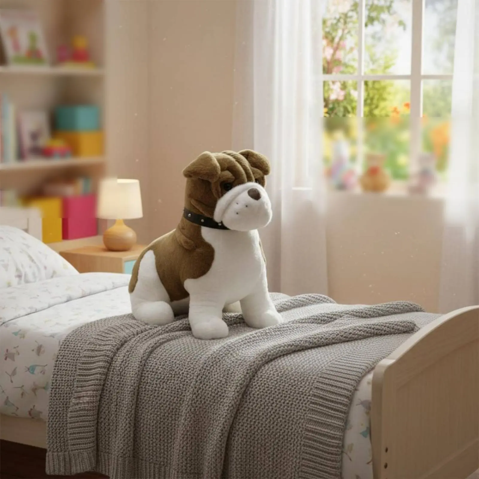 

Плюшевая игрушка Шар-пей: реалистичная собачка с морщинистой шерстью, долговечная, сохраняющая форму, плюшевая кукла-щенок, реалистичный дизайн