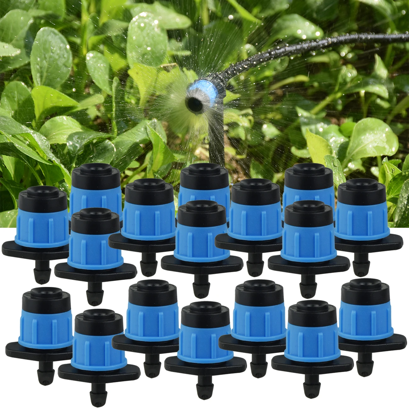 30-100pcs Adjustable Scattering Sprinklers Spraying 360 Degree Watering Dripper Home Garden Agriculture Mushroom Irrigation Tool