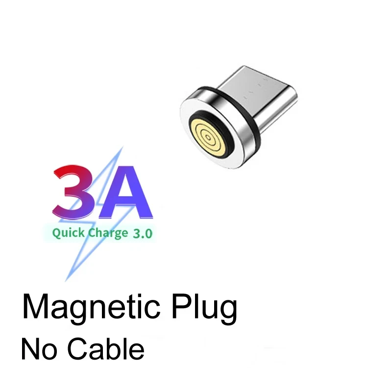 7Pin 3A USB-A Typ C Końcówki wtyczek magnetycznych Adapter kabla szybkiego ładowania do ładowarki magnetycznej Samsung 360 °   Złącze obrotowe