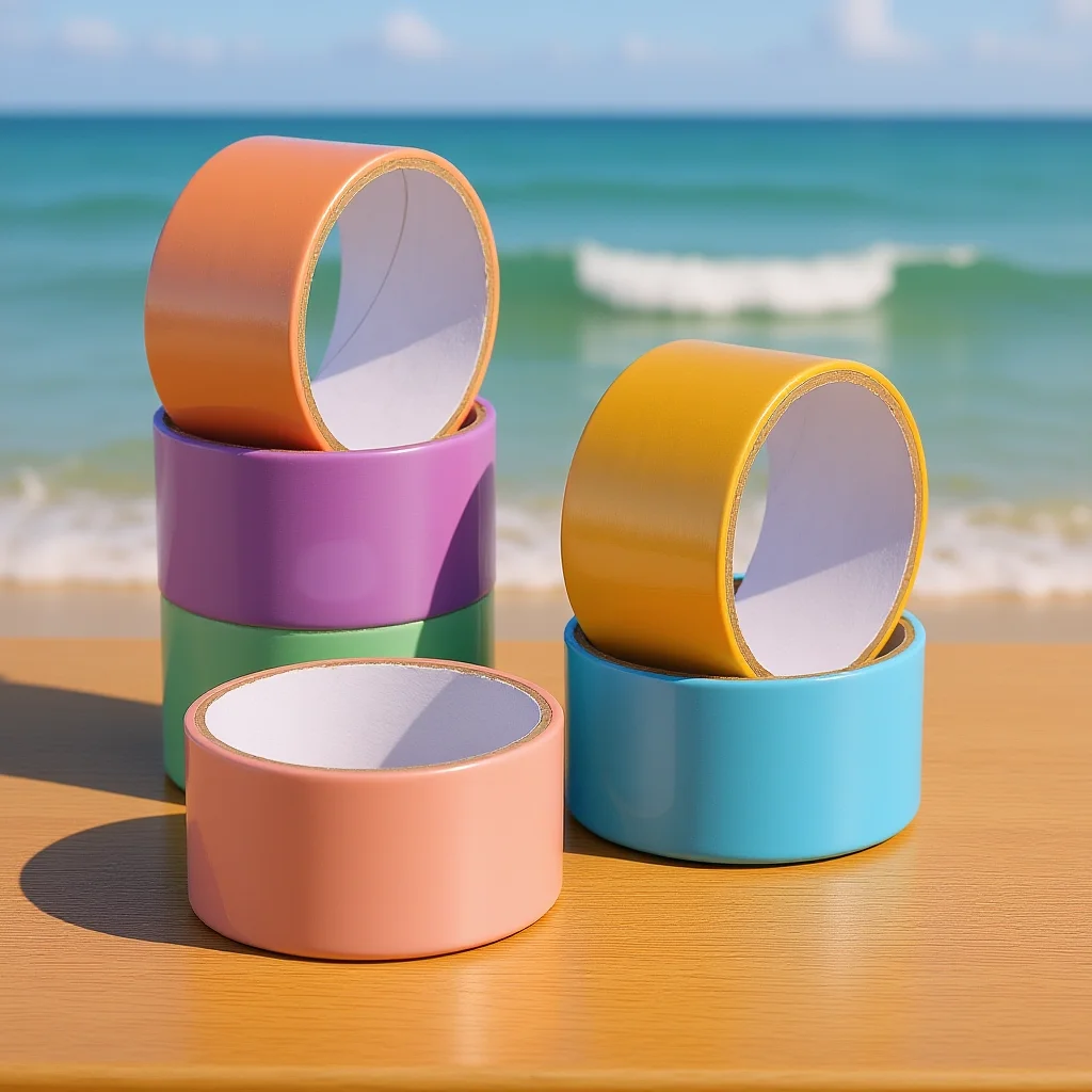6 Rolls Colored Sticky Ball Adhesive Tapes DIY Relaxing Bright Silky Rolling Tapes for Mood Relief Adults