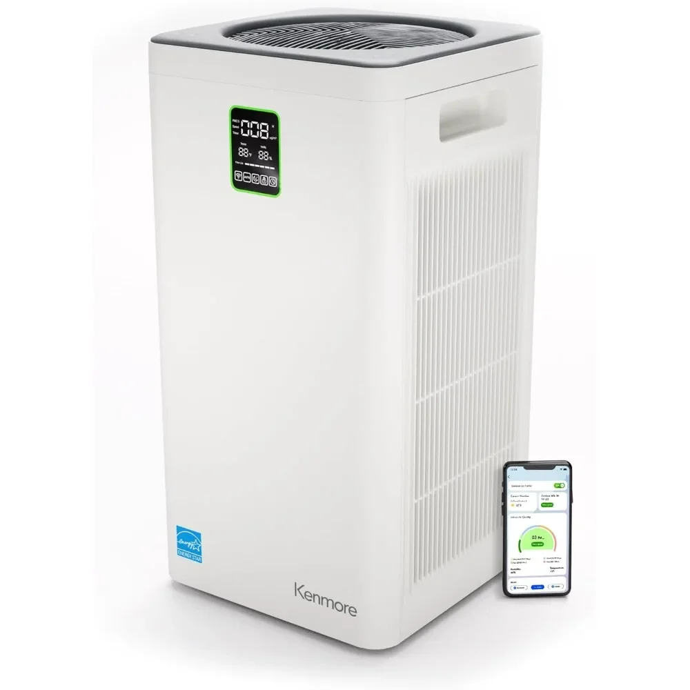 Air Purifier, Up To 2300 Sq.Foot, 24db SilentClean 3-Stage HEPA Filtration System, 5 Speeds For Kitchens & Bedroom,air Freshener