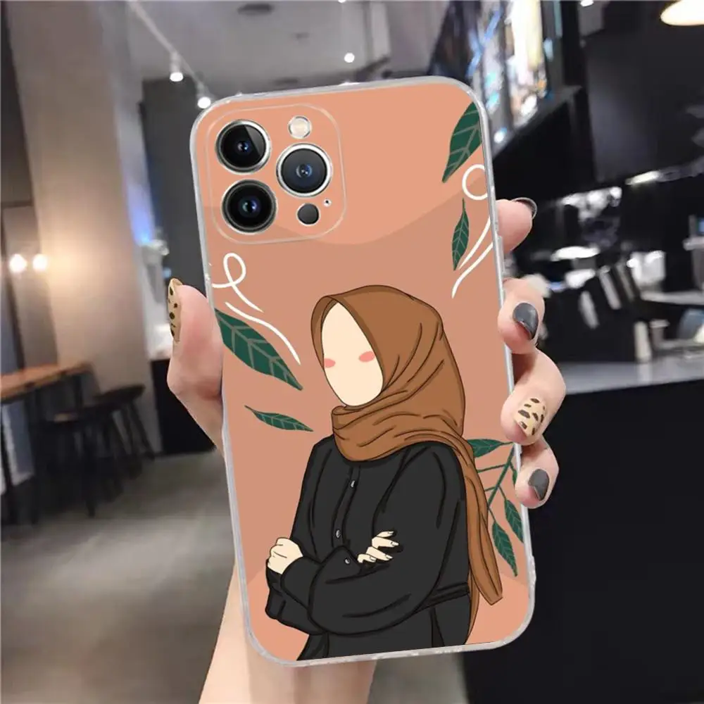 Muslim Arabic Girl Phone Case For iPhone 15 14 11 12 13 Mini Pro XS Max Cover 6 7 8 Plus X XR SE 2020 Funda Shell