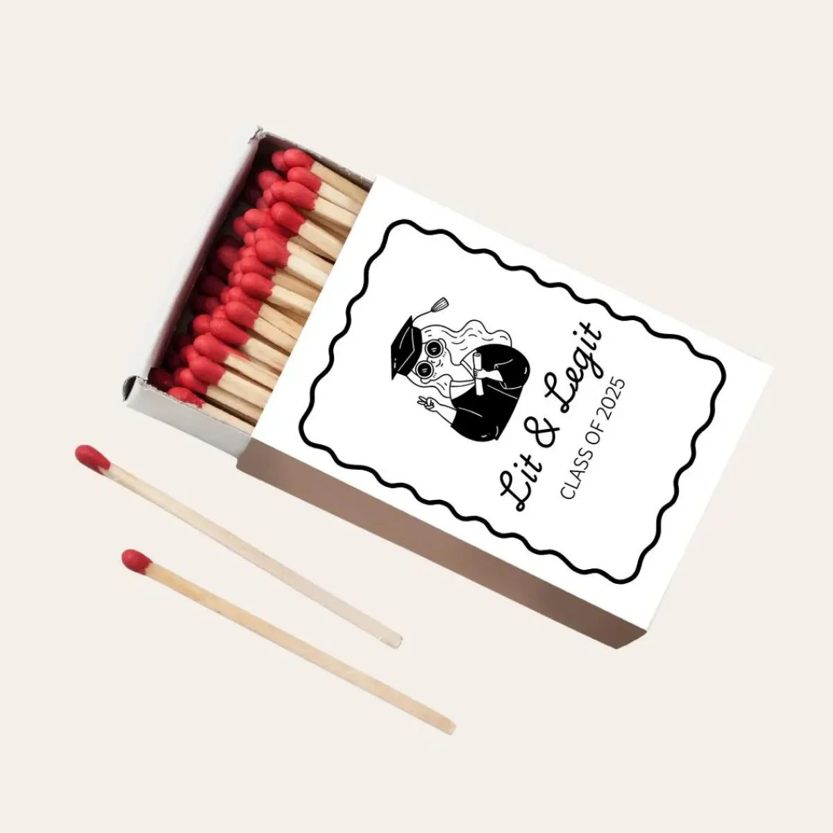 

Lit & Legit Graduation Matchboxes Class of 2025 Party Favors Custom Senior Grad Party Matchboxes Graduation Keepsake Gift Idea