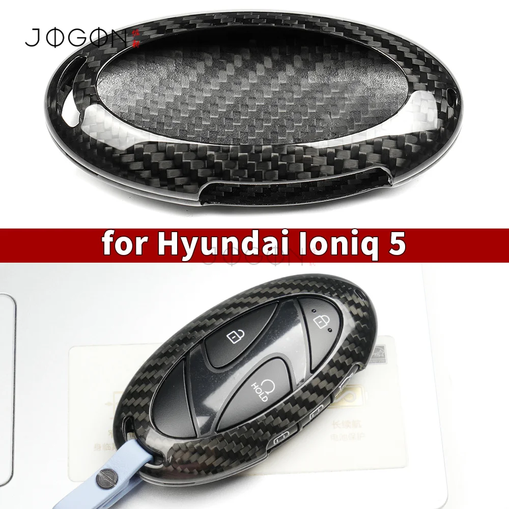 

For Hyundai Sonata Grandeur Ioniq 5 Elantra 2023+ Fiber Key Fob Cover Shell Real Carbon Fiber Exterior Accessories