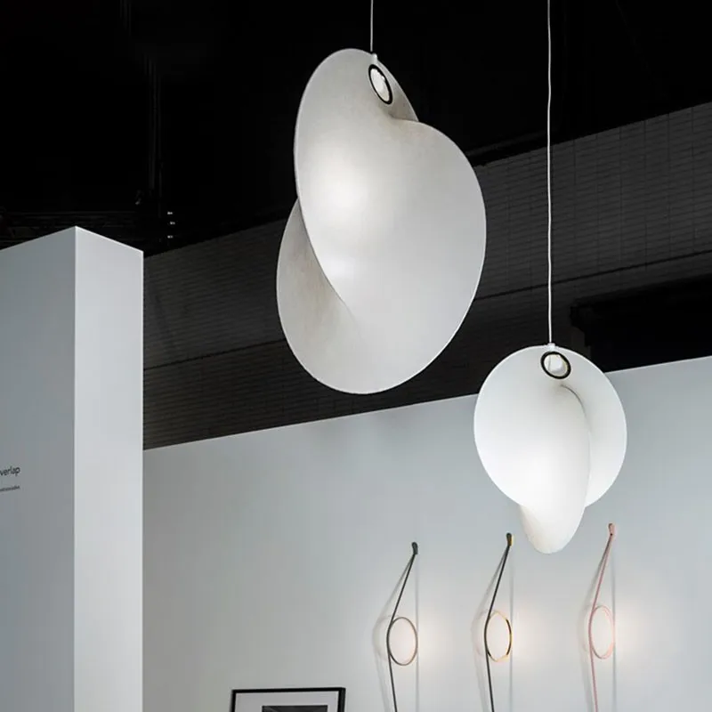 

Nordic Silk E27 Led Pendant Lustre Light Dining Living Room Bar Chandelier Luminarias Home Decor Irregular Hanging Lamp Fixtures