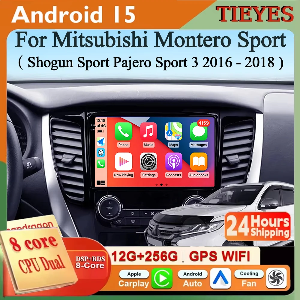 Android 16 Carplay&Auto Car Radio Navigation Multimedia Stereo Player QLED GPS For Mitsubishi Montero Sport Shogun Sport Pajero