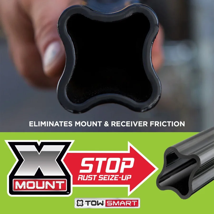 Tow X-Bracket، الفئة الثالثة، 3.25 بوصة، ارتفاع 2 بوصة، ساق 1 بوصة، 9101، 5000 رطل، 1 لكل منهما