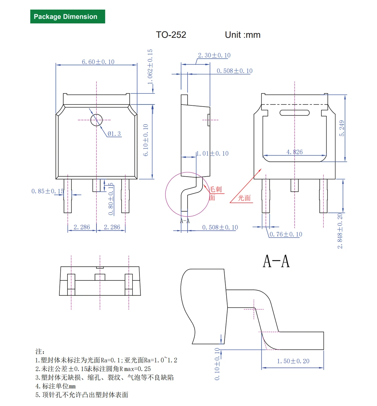 Original CMOS MOSFET CMD1402, CMD3080M, CMD3090L N-Kanal TO-252 – Detail 6