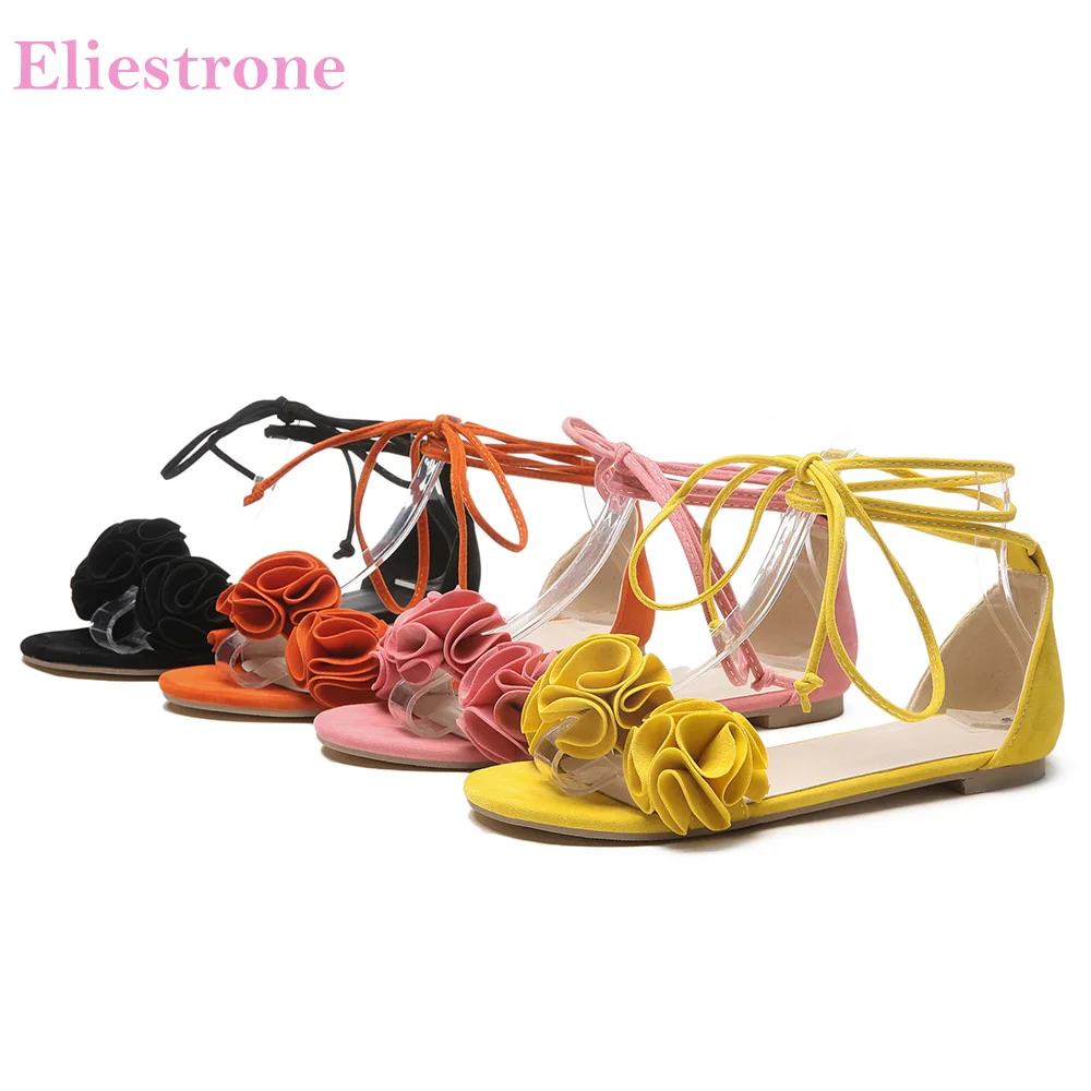 New Summer Sales Sweet Orange Yellow Women Casual Sandals Comfortable Pink Lady Beach Shoes HS28 Plus Big Small Size 10 31 43 52