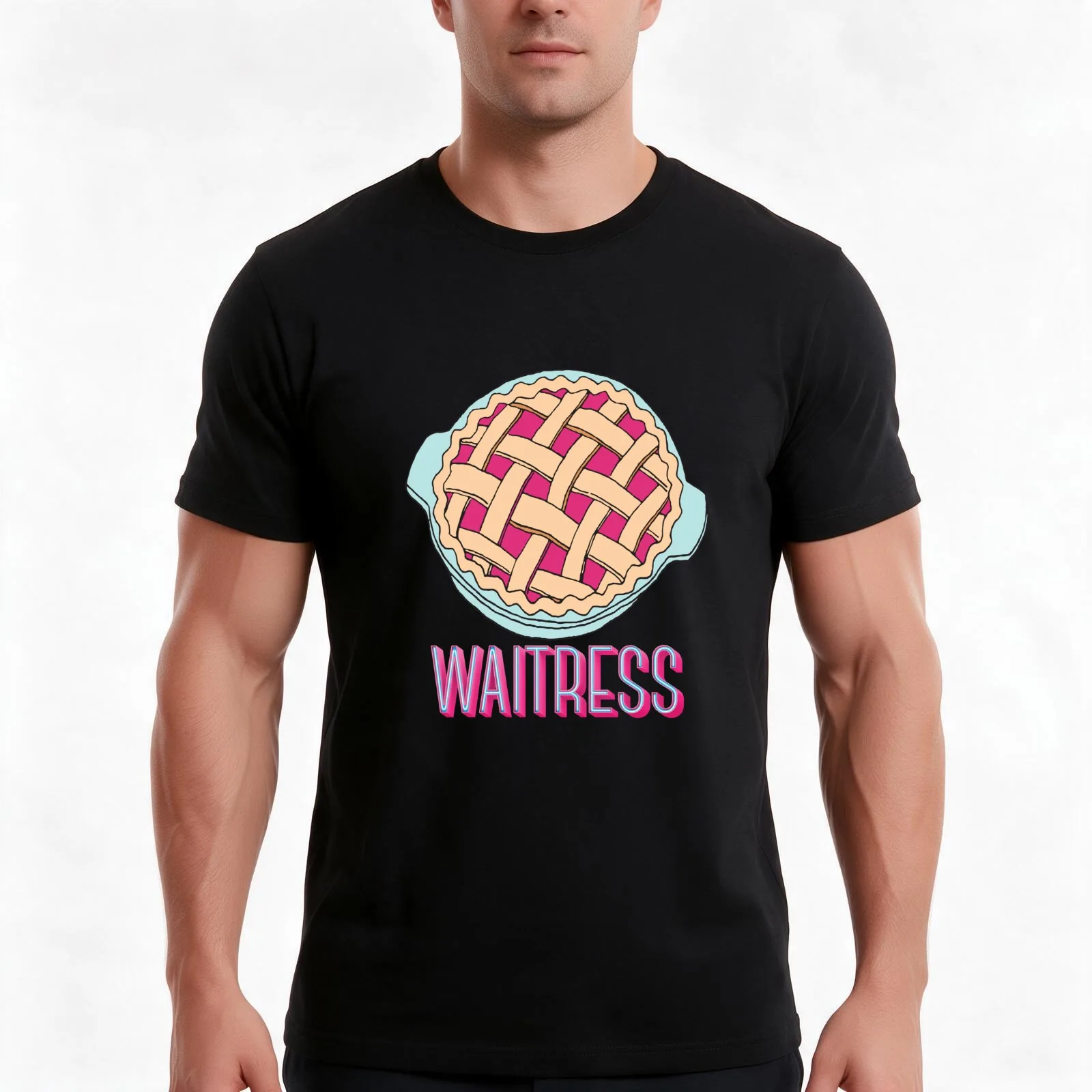 Waitress the Musical Logo and Cherry Pie - Broadway, West End T-Shirt, Summer Casual Cotton Tee, Oversized Streetwear Tops
