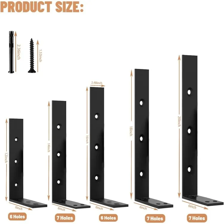 شحن سريع. دعامات كونترتوب ممتازة شديدة التحمل 20 بوصة 3 عبوات (2/5 بوصة سميكة)، دعم سطح الطاولة من الجرانيت 20 بوصة × 8 بوصة × 2 1/2 بوصة، Sh #3