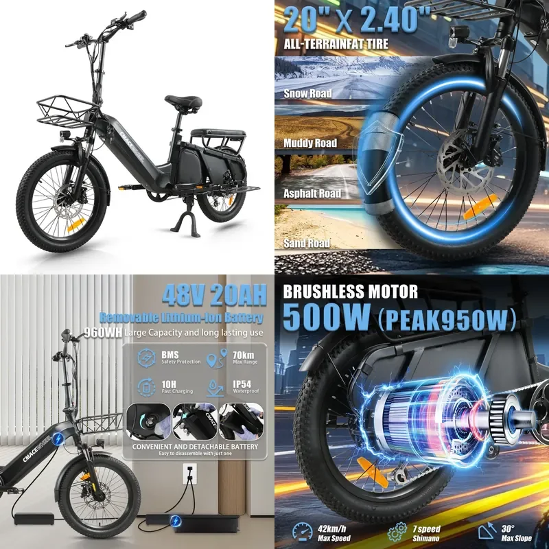 

Multifunctional long-distance freight aluminum alloy adult city 20-inch lithium battery car European