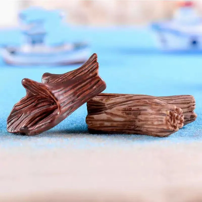 Simulation Mini Ornaments Fish Aquarium Decor Artificial  Resin Tree Stump Fish Tank Decoration Home Decor