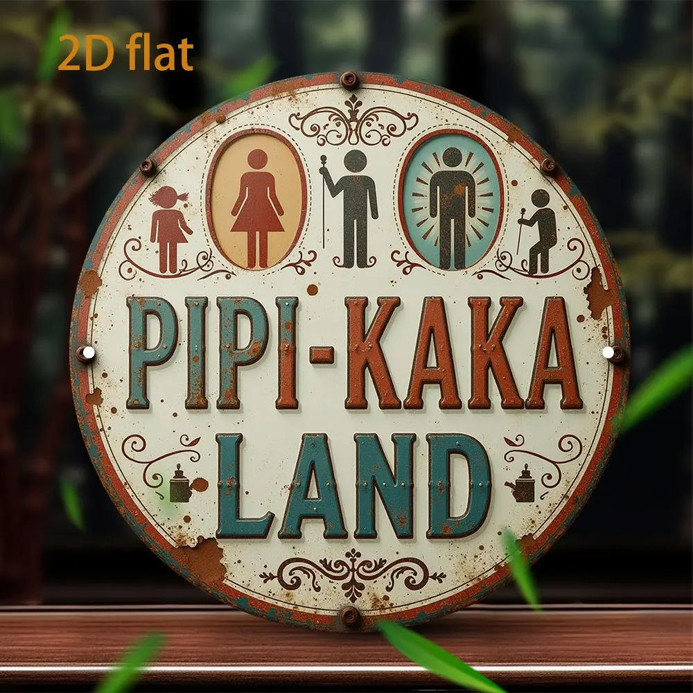 2D Flat, 1pc 2D Flat Print Metal Iron Sign [2D Flat] 1pc Vintage 