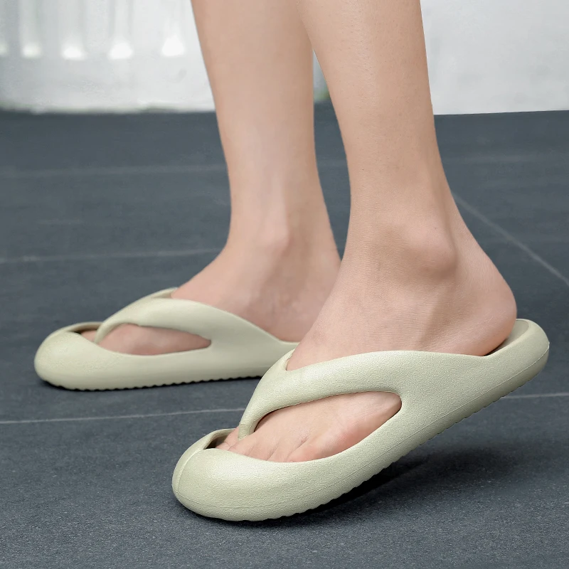 Summer Men's Slippers Soft Flip Flops Indoor Outdoor Comfortable Slides Casual Shoes Men Beach Sandals Male Women House Slippers view 5