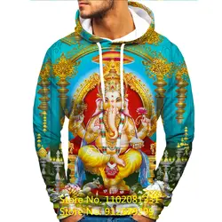 Sudadera con capucha para hombre y mujer, prenda deportiva de manga larga con estampado 3D de dios hindú, Lord Shiva, ropa de calle informal