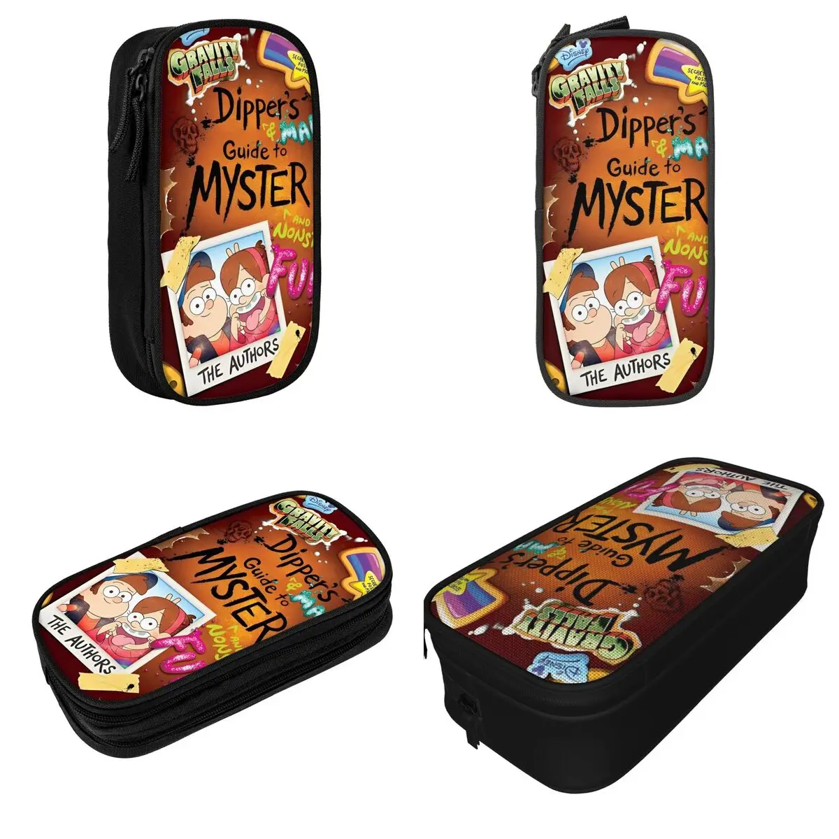 Gravity Falls Guide To Mystery Pencil Case Cartoon Pencil Box Pen Holder Student Large Storage Bag School Supplies Stationery