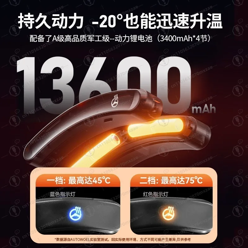 Kabelloser, beheizter Lenkradbezug aus Graphen, Plüsch, ganzjährig, universeller, rutschfester Auto-Handwärmer