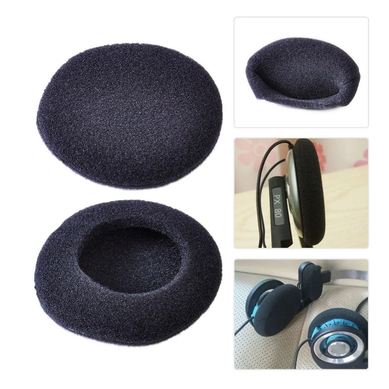 10 stuks 50 mm zachte spons hoofdband hoofdtelefoonkussen kussen headset cover vervanging schuim oorbeschermer cover voor