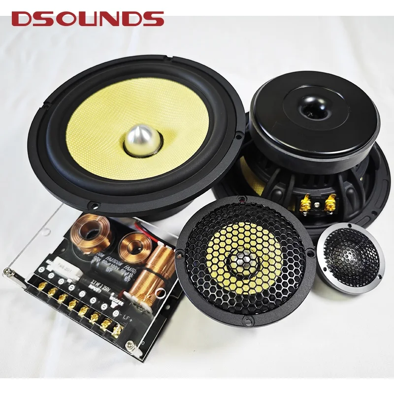 مكبر صوت للسيارة مقاس 6.5 بوصة مكبر صوت للسيارة بثلاثة اتجاهات مع طاقة RMS بقدرة 150 وات لصوت السيارة