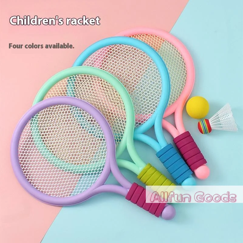 1 SetLightweight Children Tennis Badminton Tennis Racquets Kids Badminton Rackets Kit Parent Child Interactive Toys For Children