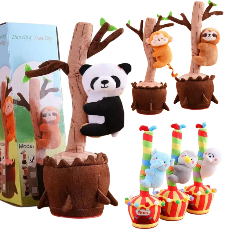 33cm Funny Dancing Repeat Talking Toys Song Speaker Wriggle Dancing Animal Sing Toy Talk Stuffed For Baby Dducation Inspiration