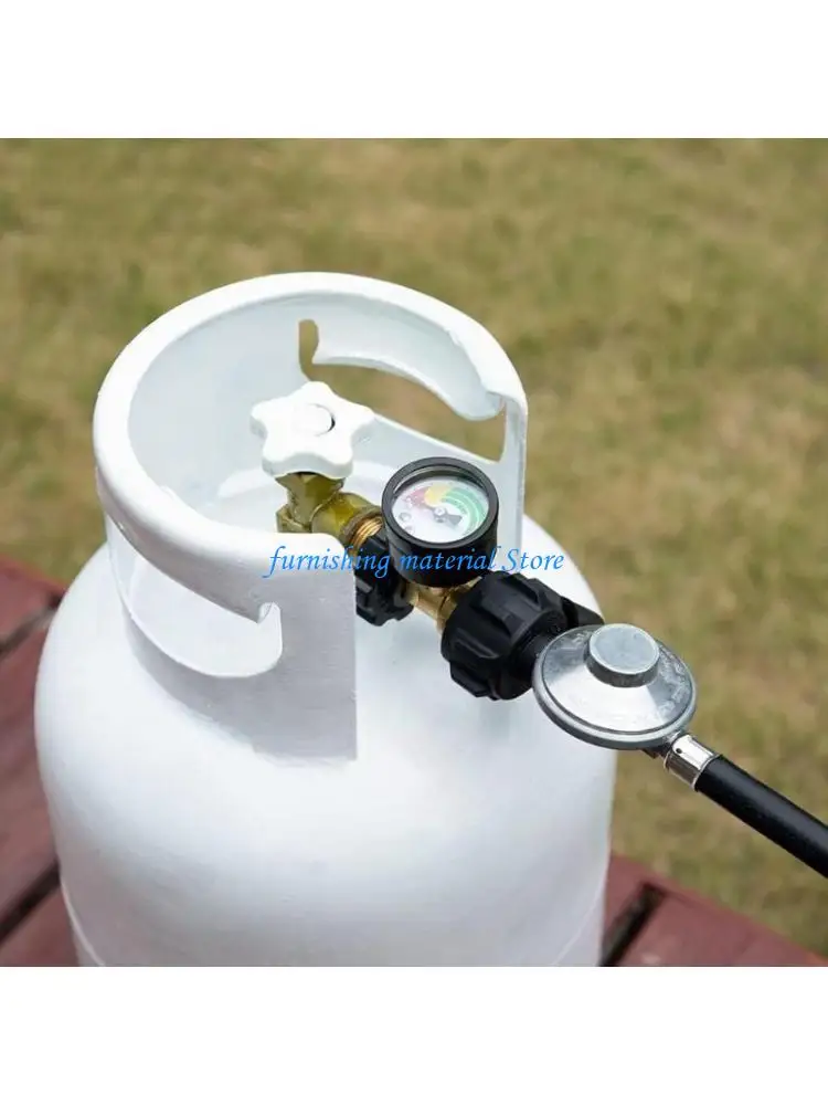 

Y5GD Easy Installation Propane Tanks Pressure Gauge for 5-100LB Tanks Ensuring Safety Leak Detection Gas Grills And Heaters