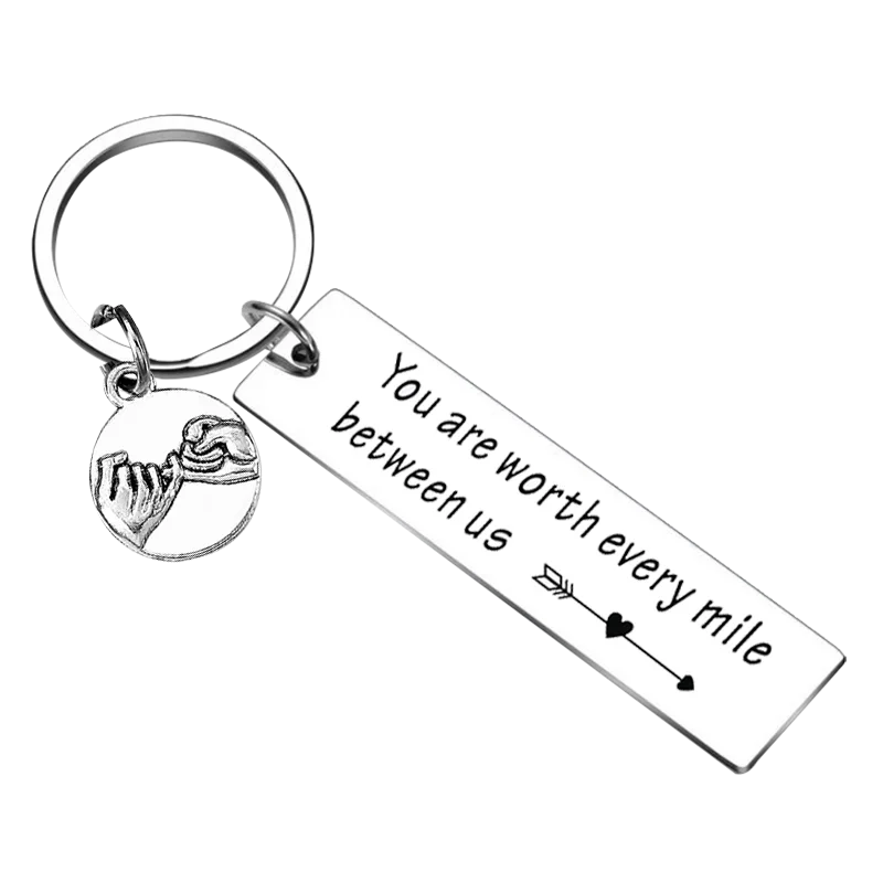 Goodbye Farewell Gift Couple Keychain Pendant Long Distance Friendship Key Chain best friend Gift